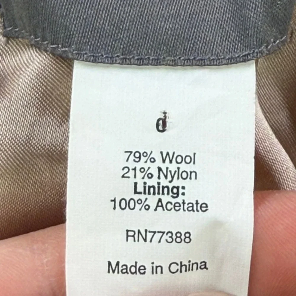 J.Crew Stadium Cloth Nello Gori Yellow Wool Blend Pea Coat Jacket Womens 0 - Picture 8 of 13